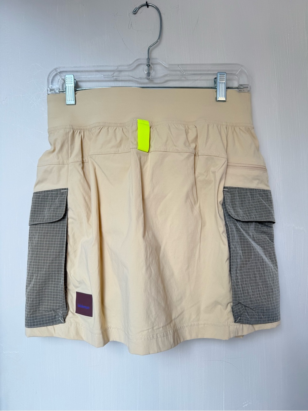 lululemon athletica Beige Athletic Skort with Neon Green Trim - Picture 8 of 15